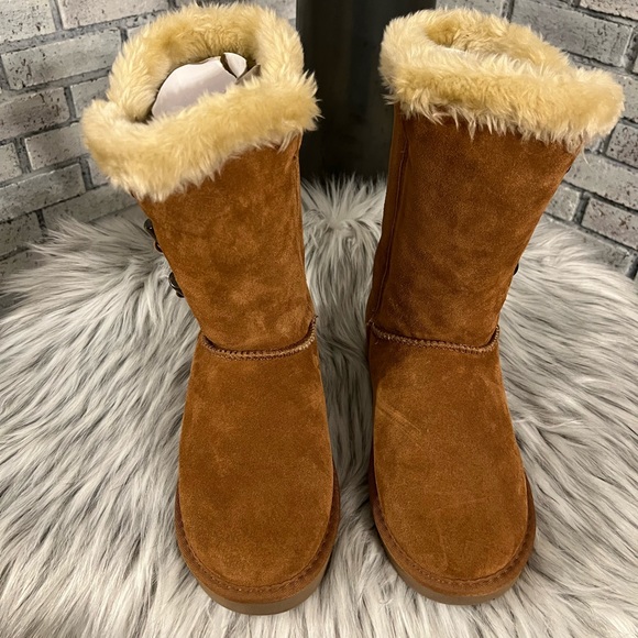 Style & Co Suede Boots With Faux-Fur Cuffs NEW - Picture 5 of 15